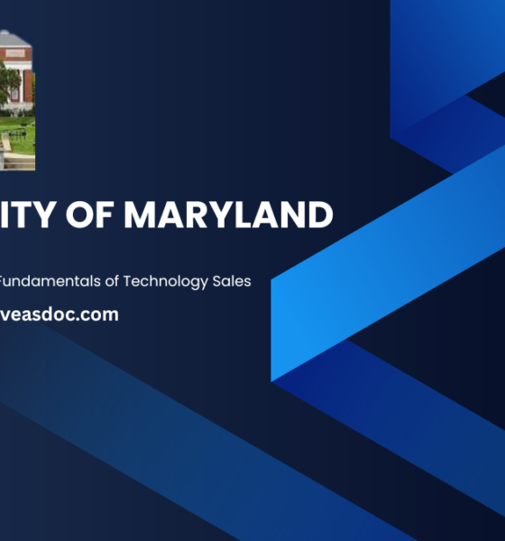 𝗨𝗻𝗶𝘃𝗲𝗿𝘀𝗶𝘁𝘆 𝗼𝗳 𝗠𝗮𝗿𝘆𝗹𝗮𝗻𝗱: Fundamentals of Technology Sales